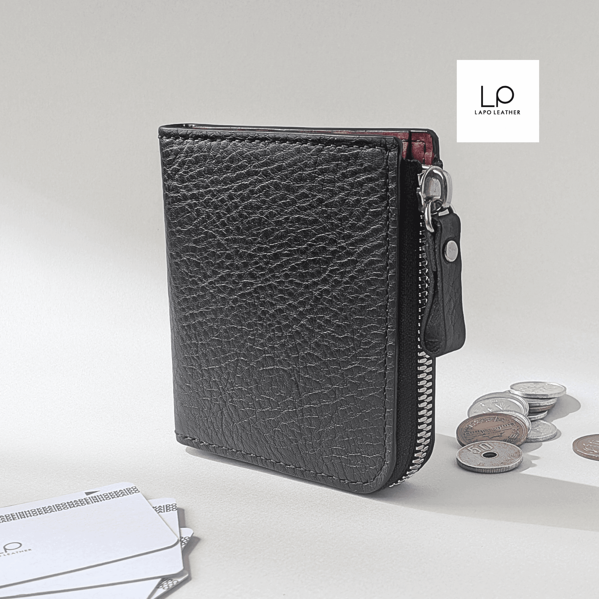 小さなバッグに最適な小さいお財布(ブラック)Nero1枚目の画像